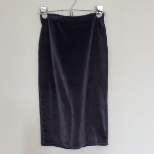 Velvet Pencil Skirt